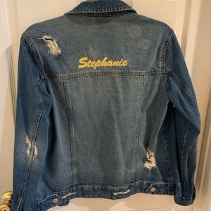BP custom Stephanie embroidered denim jacket